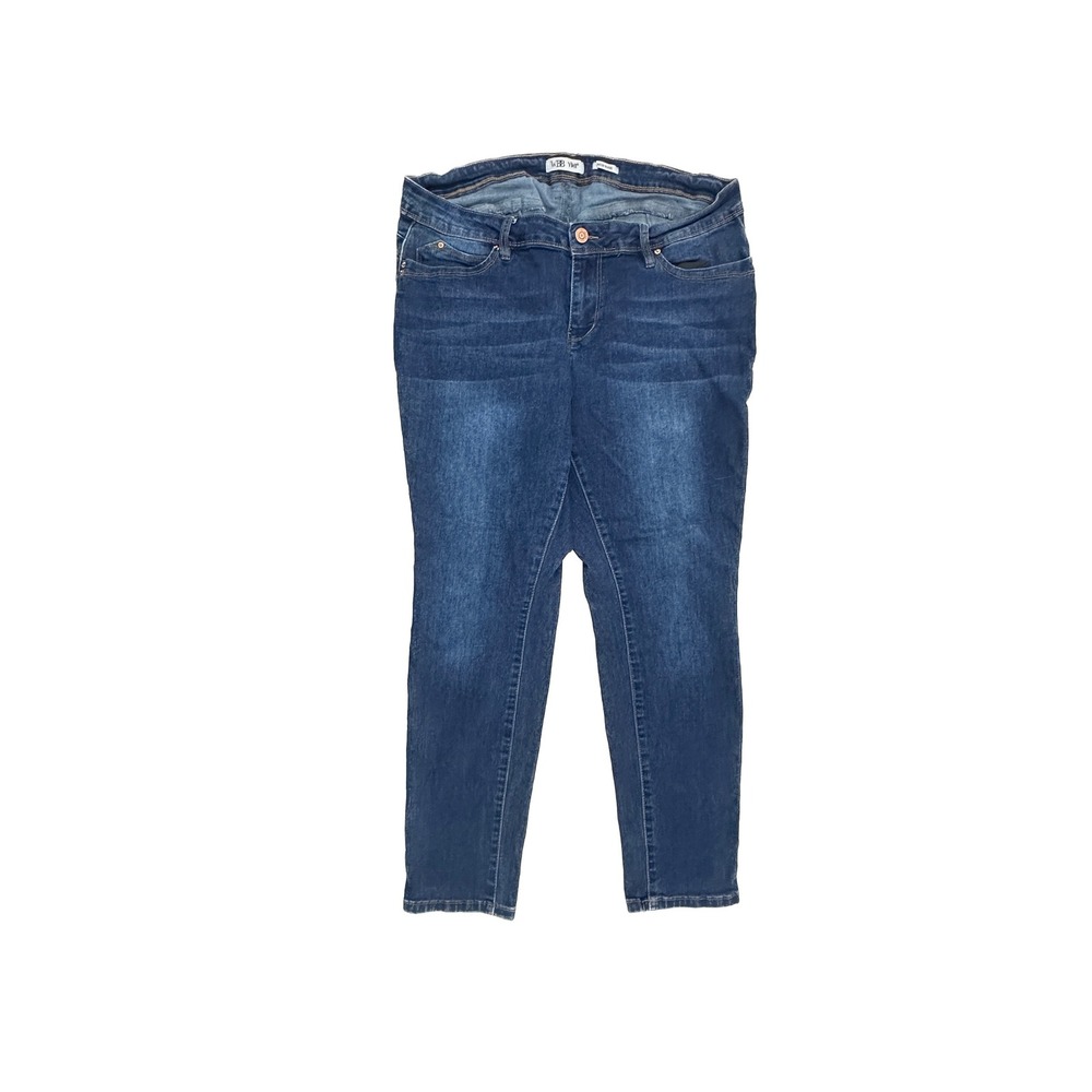 WBB YMI Skinny Jeans Womens 18 Dark Blue Mid Rise Stretch Denim